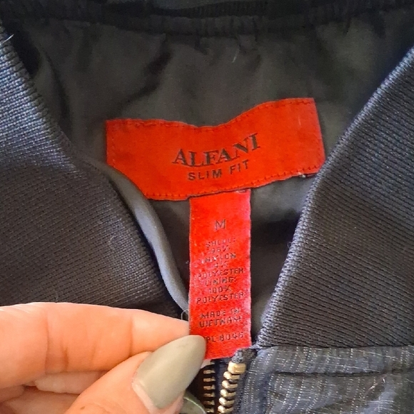 Alfani Dark Gray Bomber Jacket - Picture 2 of 6